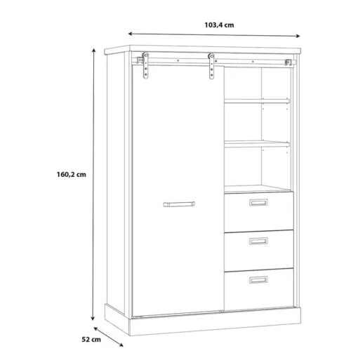 Armoire Tallberg I -Mobilier De Maison 1000367120 221004 500 SKETCH DETAILS P000000001000367120 sketch