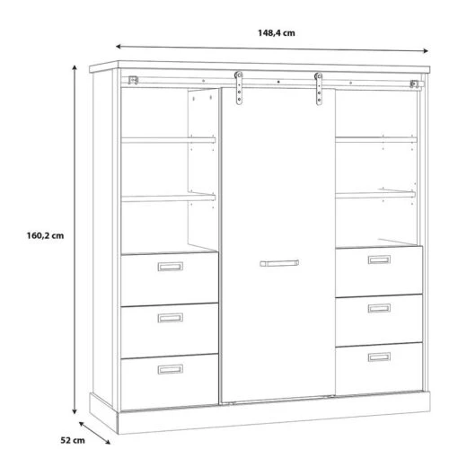 Armoire Tallberg II -Mobilier De Maison 1000367127 221004 500 SKETCH DETAILS P000000001000367127 sketch