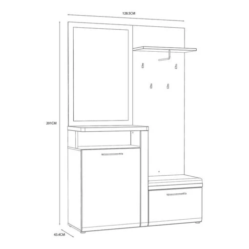 Ensemble D’entrée Compact Troi -Mobilier De Maison 1000372760 230124 500 SKETCH DETAILS P000000001000372760 sketch