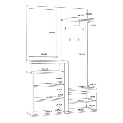 Ensemble D’entrée Compact Troi -Mobilier De Maison 1000372760 230124 501 SKETCH DETAILS P000000001000372760 sketch