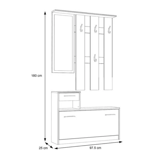 Ensemble D’entrée Compact Varbla A -Mobilier De Maison 1000384640 230418 501 SKETCH DETAILS P000000001000384640 sketch