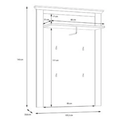 Porte-manteau Mural Ilay -Mobilier De Maison 1000399703 230801 500 SKETCH DETAILS P000000001000399703 sketch