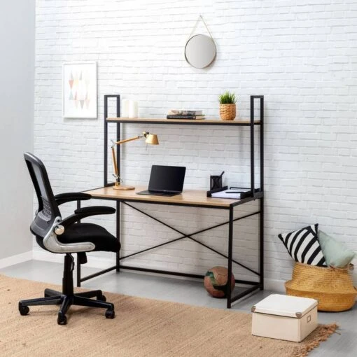 Bureau Carmen 1 étagère, 120 Cm -Mobilier De Maison 1005c237994844b18369b716ac0ef178