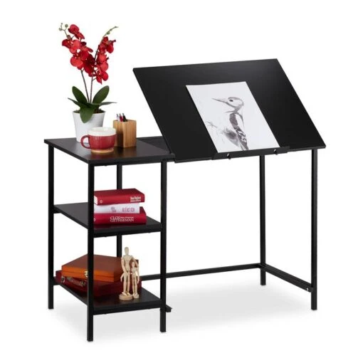 Bureau Inclinable Avec 3 étagères -Mobilier De Maison 102c155c86cc4965bb59d7945c984f25