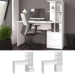 Bureau Denton Blanc -Mobilier De Maison 148ad7d8484b43679fc4c2a1613580ab