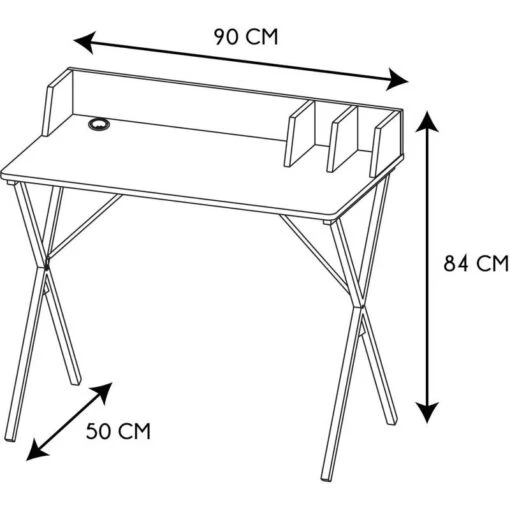 Bureau En Bois Et Métal Brice Gris -Mobilier De Maison 15d349c68d63443f83aa7ade44bb78dd