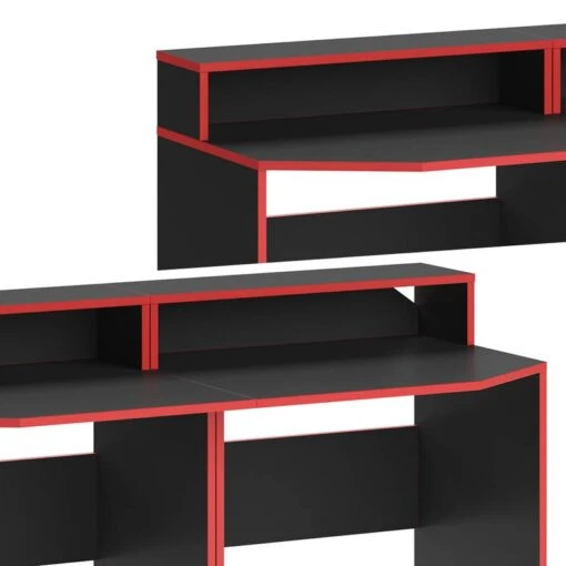 Bureau Ordinateur Kron Noir/rouge Set 4 -Mobilier De Maison 1759edb422b442909b76d647621911d3