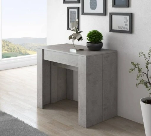 Console Extensible Jusqu'à 140cm Blanc -Mobilier De Maison 18cec9c71cea4410b086d249d617d799