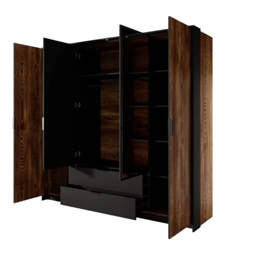 Armoire à Portes Battantes MILTON LED -Mobilier De Maison 1d5e67814c0e4fb88347445f76323da1