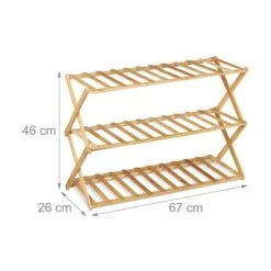 Étagère à Chaussures Pliable En Bambou -Mobilier De Maison 209c5ae8bac641f2a78a14414dcfb973