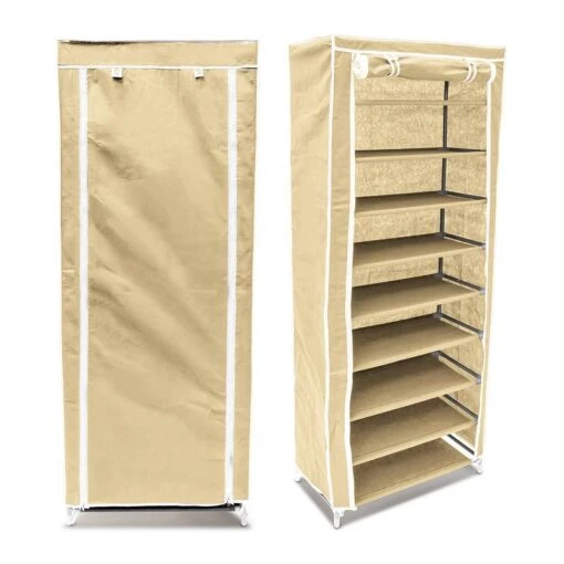 2xArmoire à Chaussures En Tissu Pliante -Mobilier De Maison 2202a3df1a6042a686047bae01221daf