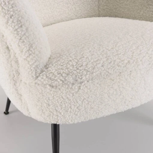 Fauteuil Cosy Tissu Bouclette Blanc -Mobilier De Maison 242aa74f1efe479aa3ed472c2440242e