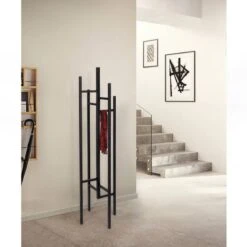 Porte-manteaux Design Bois Massif Noir -Mobilier De Maison 2543b620a9ef4f74aa79db8bb46b6387