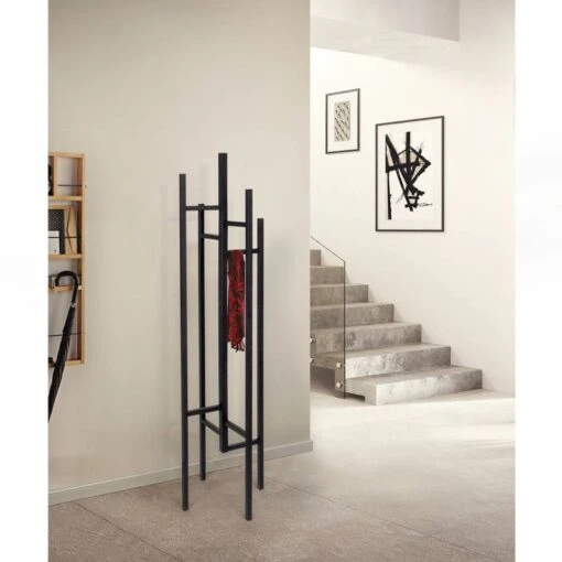 Porte-manteaux Design Bois Massif Noir -Mobilier De Maison 2543b620a9ef4f74aa79db8bb46b6387