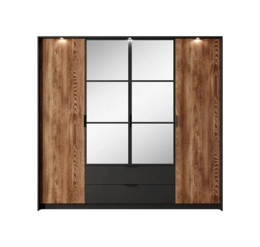 Armoire à Portes Battantes MILTON LED -Mobilier De Maison 2d0328cd9dbd4b8f94f55f52ea10da77