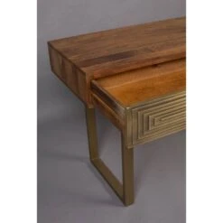 Console 2 Tiroirs En Bois Or -Mobilier De Maison 2d64ada5ba7e4a318e8ce313b41cbb13