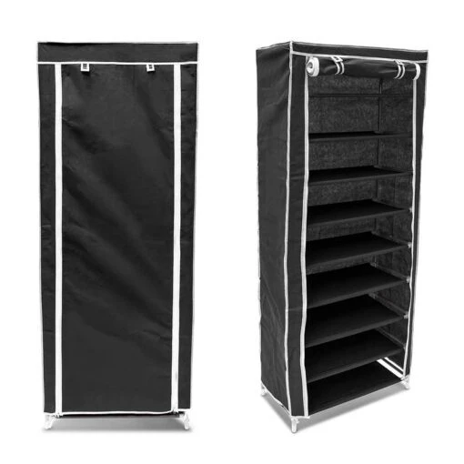 2xArmoire à Chaussures En Tissu Pliante -Mobilier De Maison 30a762ddc63549dfb90178148748028c