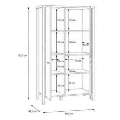 Vitrine Effet Chêne Piètement Métal Mat -Mobilier De Maison 3113fd66d1d944d28853ec378a2039af