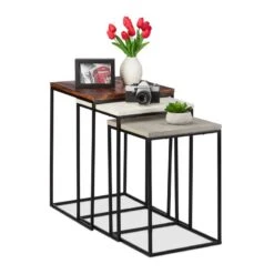 Tables Gigogne Carrées Jeu De 3 -Mobilier De Maison 33db13a0687c4e06a683dbf7fe8f82fb