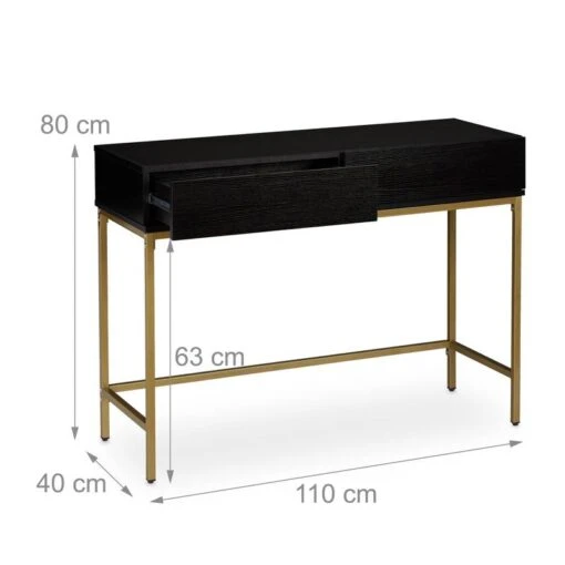 Table De Console Doré Noir -Mobilier De Maison 378eb26a82aa48eaafe0515cab151121