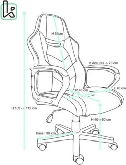 KAYELLES Fauteuil Gamer Inclinable FLIP -Mobilier De Maison 3855b4865d24462ba781a78bf5c3aefd