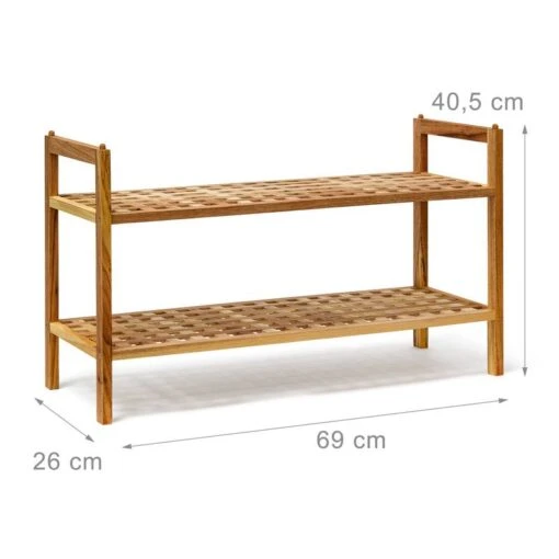 2x Étagères à Chaussures Armoire Noyer -Mobilier De Maison 3cebee34edbe4cc4ad02d2fb6c4eaeb0