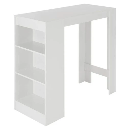 Table De Bar 110x50x103cm Blanc -Mobilier De Maison 3e43bb1a09eb489782ec29014b6c02f8