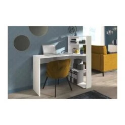 Bureau Blanc Avec étagère Mister -Mobilier De Maison 417f45d53574463baccf252814b294a7