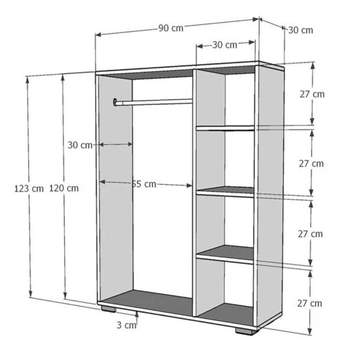 Armoire Nesbyen -Mobilier De Maison 496fd091a63b45ba8b4b4ac90853ec94