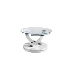 Table Basse Pivotante En Blanc Et Verre -Mobilier De Maison 49e4d2819ef64c7582b6b14bdd09d4f5