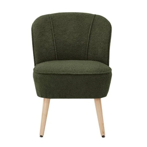 Fauteuil TIVOLI Tissu Bouclette Kaki -Mobilier De Maison 4a80d65da5f646f89eb1610f70af3dda