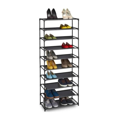 Étagère à Chaussures 10 Niveaux -Mobilier De Maison 4b14db7b477d4f2490971a96b5b22a5d