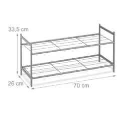 Étagère à Chaussures Empilable 2 Niveaux -Mobilier De Maison 4c066b76bd024d0f9baedd5e177cdf6a