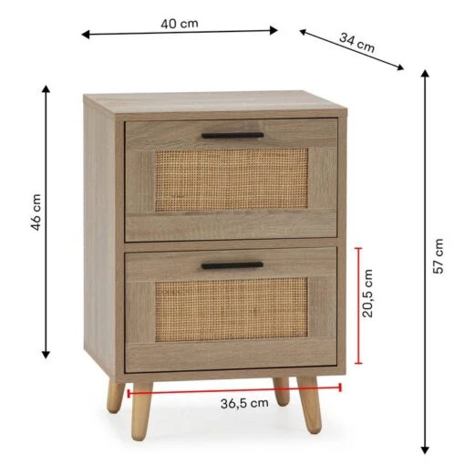 Table Chevet Dalia 2 Tiroirs Chêne -Mobilier De Maison 509ca37c94b44b7eb2763e87fe283480