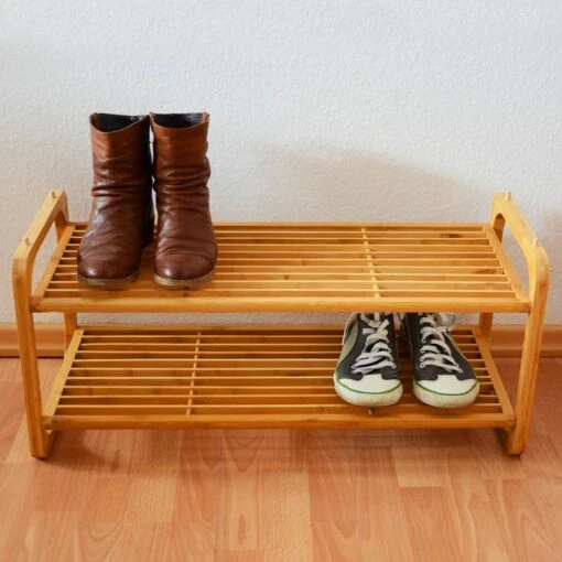 Étagère à Chaussures Bambou Rangement -Mobilier De Maison 54394a147990487ca1d98cbd015203d8