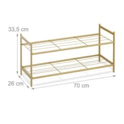 Étagère à Chaussures Empilable 2 Niveaux -Mobilier De Maison 564d53a56ffd45cfbee551e5bd513b61