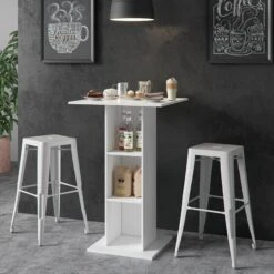 Table De Bar Redeo Blanc -Mobilier De Maison 58e014fa906e442cbd83905c64736e68