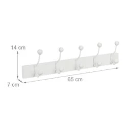 Portemanteau Mural Blanc 5 Crochets -Mobilier De Maison 5a86542750ba4bbbbda5df5b834d1811