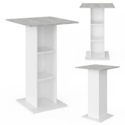 Table De Bar Redeo Blanche/béton -Mobilier De Maison 5b24dbe3f1c64916ad91131a683cee9b