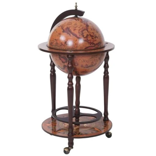 Bar De Salon Globe HWC-T874 Roulant -Mobilier De Maison 5d9d105aadac4c17ac4ad6cd3ecb7d02