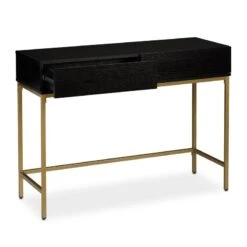 Table De Console Doré Noir -Mobilier De Maison 5ed461891b6f4f2caeafeb811d452c16