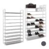 2x Étagères à Chaussures 50 Paires Gris -Mobilier De Maison 5fcd312f598c4ac9b97ee961f78da272