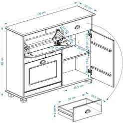 Meuble à Chaussures COLMAR -Mobilier De Maison 607306a0553243bb9b69bd70fbe5f607