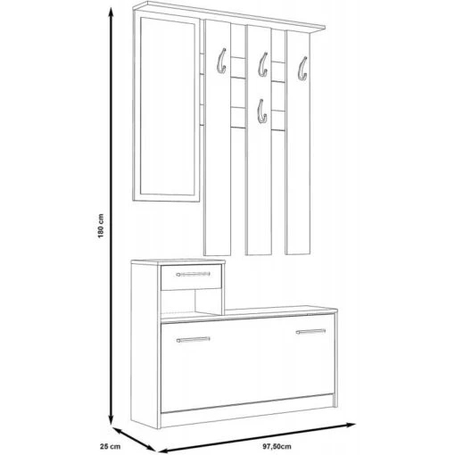 Meuble D'entrée Bois Et Blanc - MARCEL -Mobilier De Maison 614c0921c286468084446ab1086d9e34