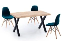 Table à Manger Fixe X-LOFT Bois De Chêne -Mobilier De Maison 6491c27b5fe44767a9b72f012bd7d1c3