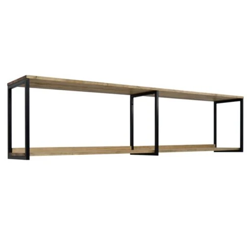 Étagère Murale Double Icub 30X160x48h.cm -Mobilier De Maison 65de1d9a81864aa6be8f3685cf4e7cd3