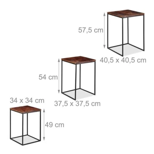 Tables Gigogne Carrées Jeu De 3 -Mobilier De Maison 691739814e1f41648f403d24fed3112e