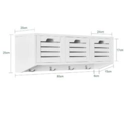 Armoire Murale Étagère Suspendue FHK19-W -Mobilier De Maison 695970bf6e0f46aba2fc8a23ee981304