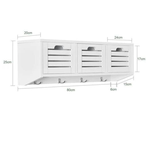 Armoire Murale Étagère Suspendue FHK19-W -Mobilier De Maison 695970bf6e0f46aba2fc8a23ee981304