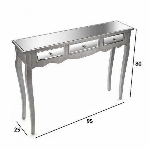 ROMA Console Argent 25 X 107 -Mobilier De Maison 6abfc0de66584b2395c797ae92252d0c